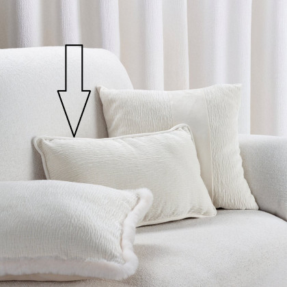 Žinilková obliečka na vankúš ROSI 30x50 cm - krémová